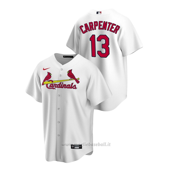 Maglia Baseball Uomo St. Louis Cardinals Matt Carpenter Replica Primera Bianco